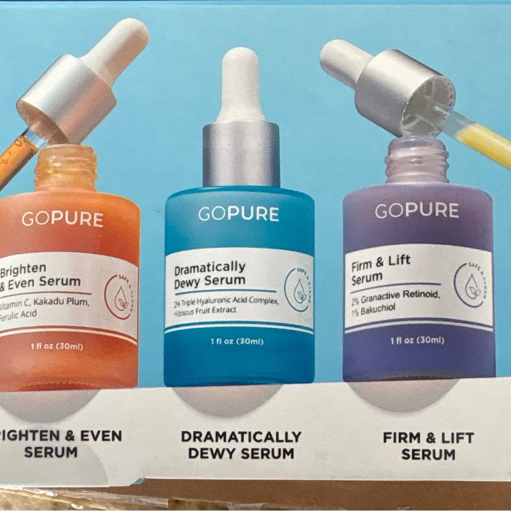 GoPure Trio Serum Set - Orange, Blue, Purple